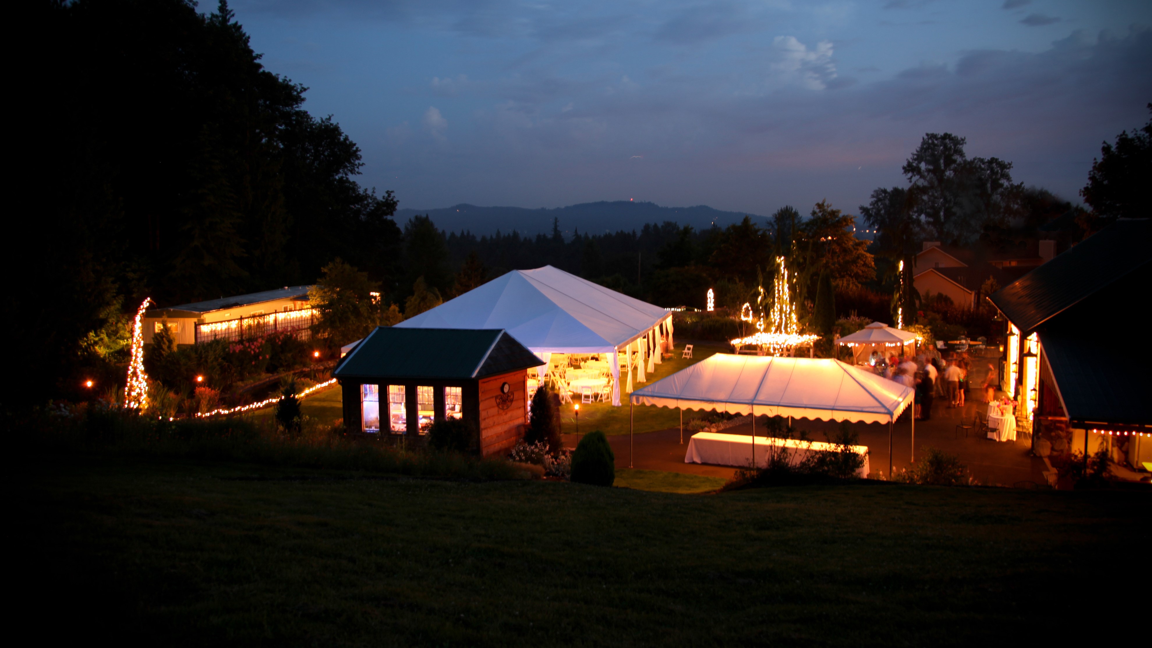 tent at night