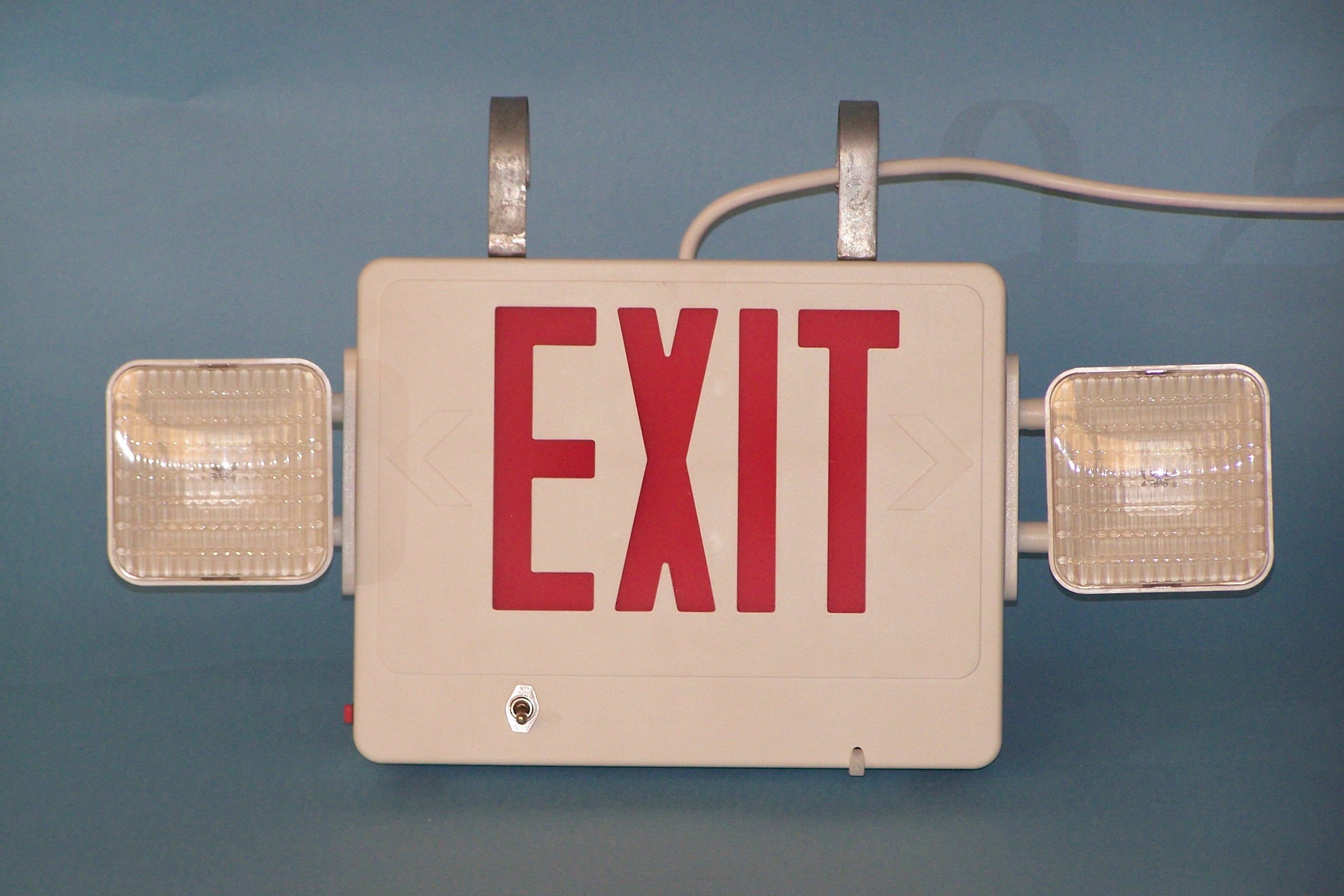 Exit sign
